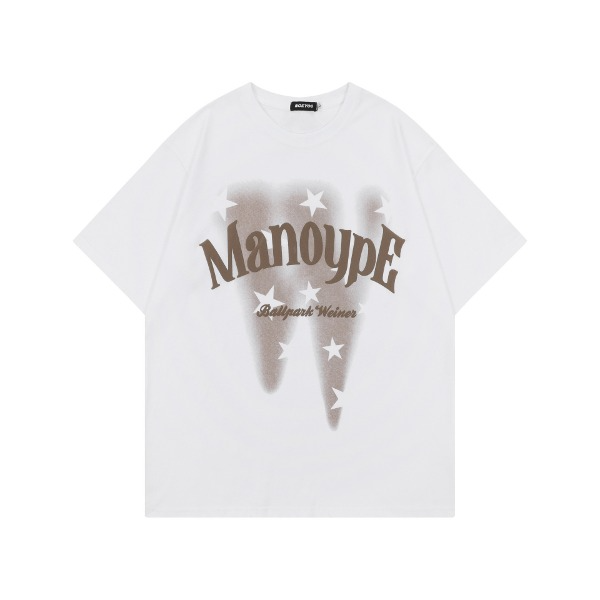 Gababa Unisex Shadowing Big W Logo Short Sleeve T-shirt G76964