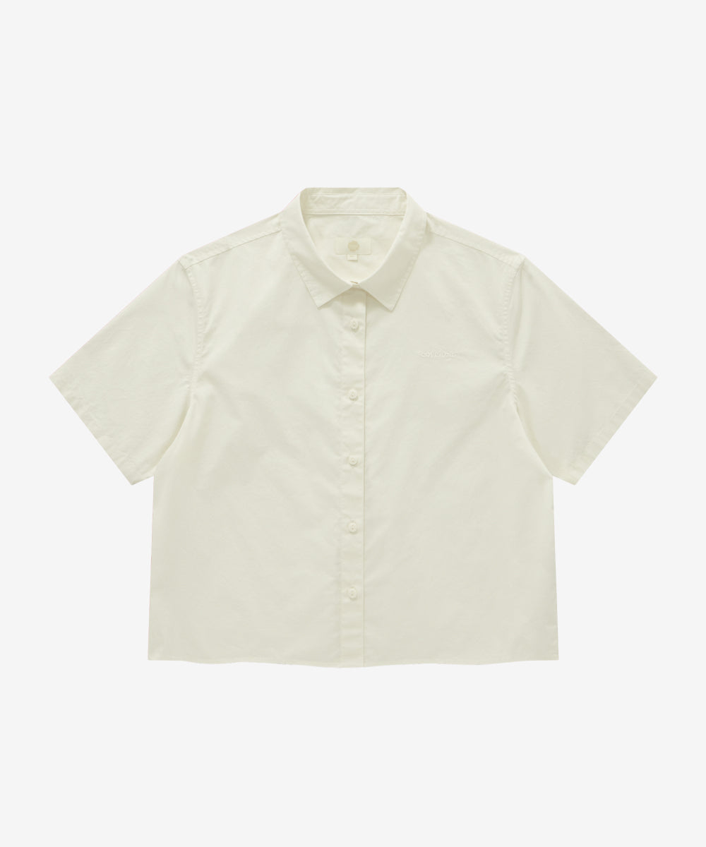 Covernat Women's Cotton Half-Shirt Ivory