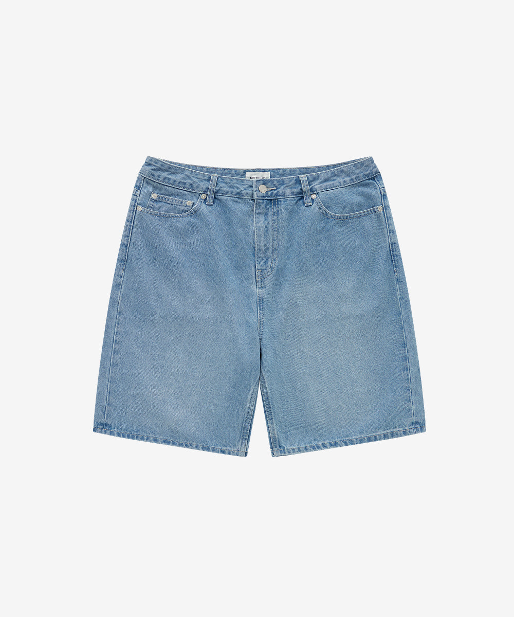 Covernat Regular Denim Shorts Light Blue