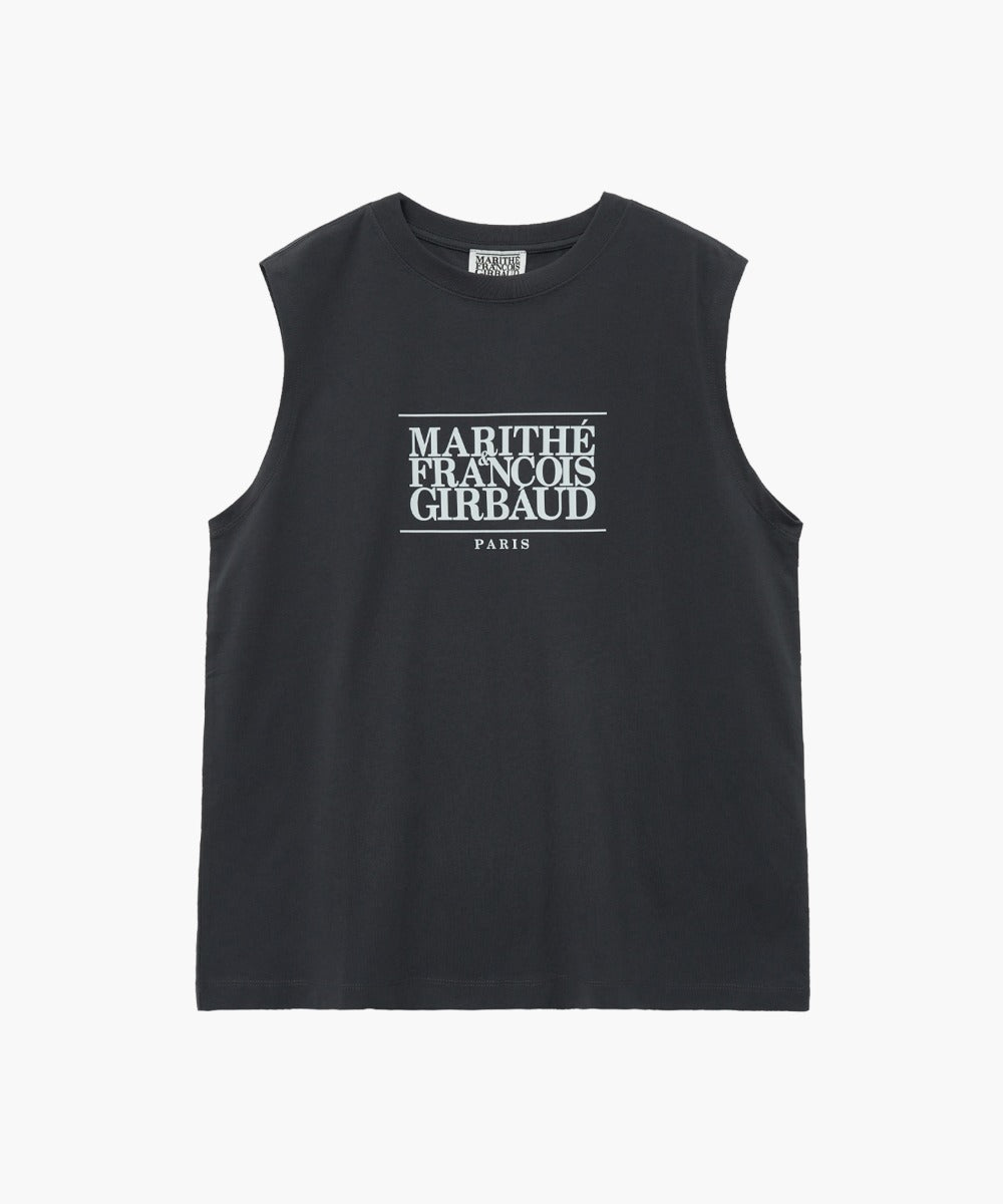 MARITHE CLASS LOGO SLEEVELESS charcoal