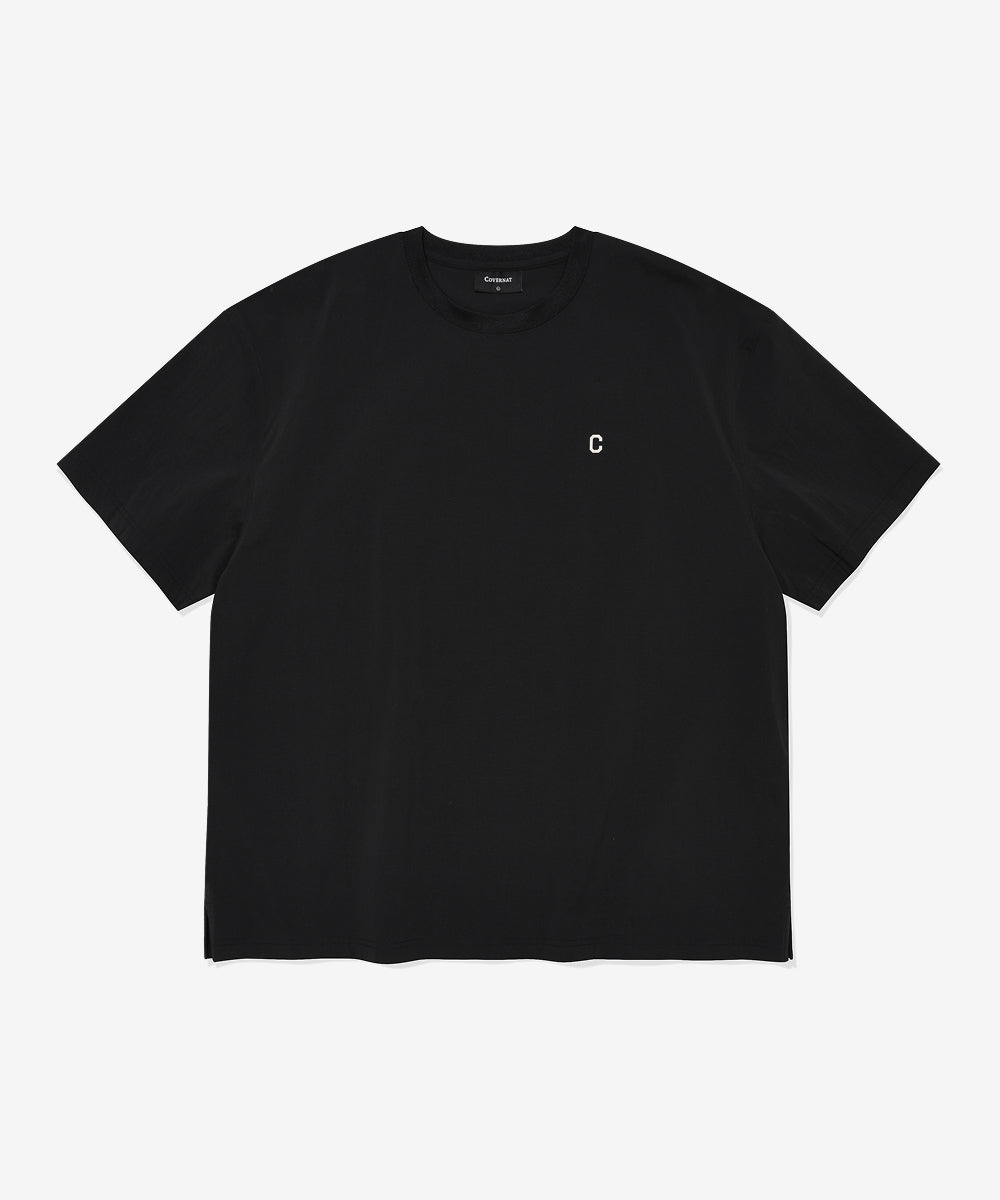 Covernat Small C Logo Nylon T-shirt Black