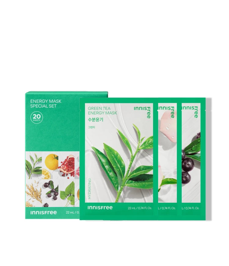 Innisfree Energy Mask Special Set (22mL * 20 sheets)