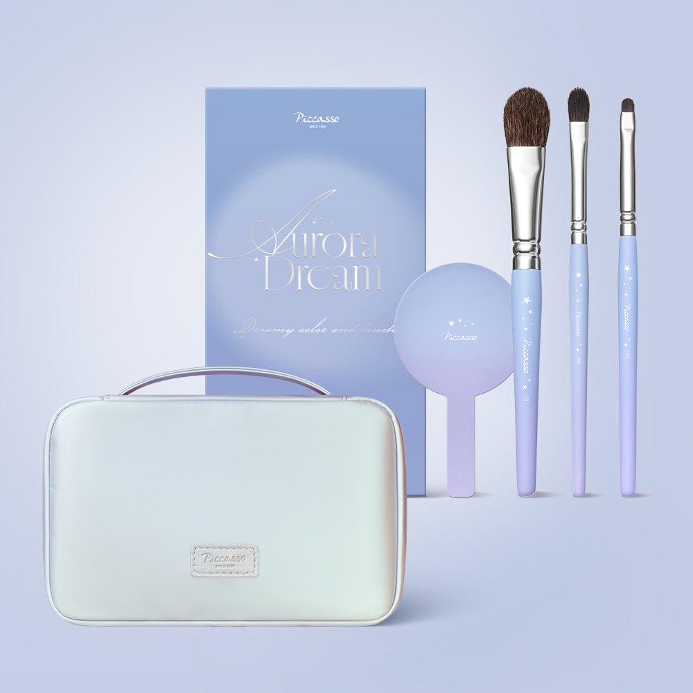 Piccasso Picasso Aurora Dream Edition Brush & Pouch Set (3 Brushes + Carrying Pouch)