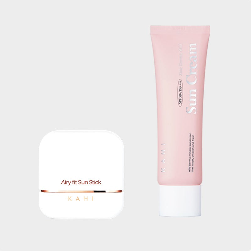 KAHI Airy Fit Sun Stick (14g) + Zinc Derma Mild Sun Cream (50ml)