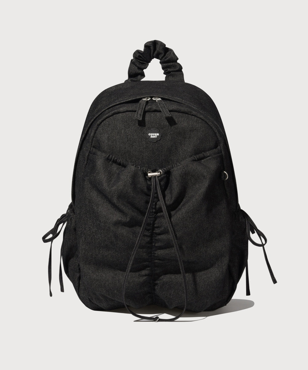 Covernat Worn by Choi Yun-ji: Women's Clover Heart New Shirring Backpack Indigo Low