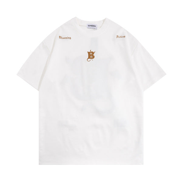 Gababa Unisex Devil B Printing Short-Sleeve T-shirt G76856