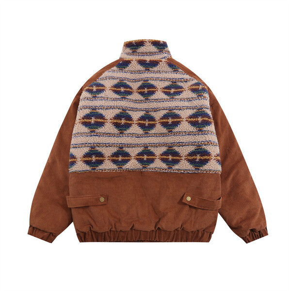 Gababa [High Demand] Unisex Vintage Collar Zip-up Jacket G78349