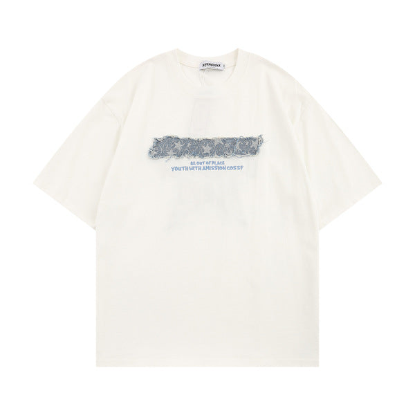 Gababa Unisex Retro Patch Short Sleeve T-shirt G77193