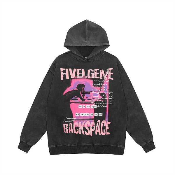 Gababa Unisex Backspace Oversized Hoodie G77729 (Plus Size M~XL)