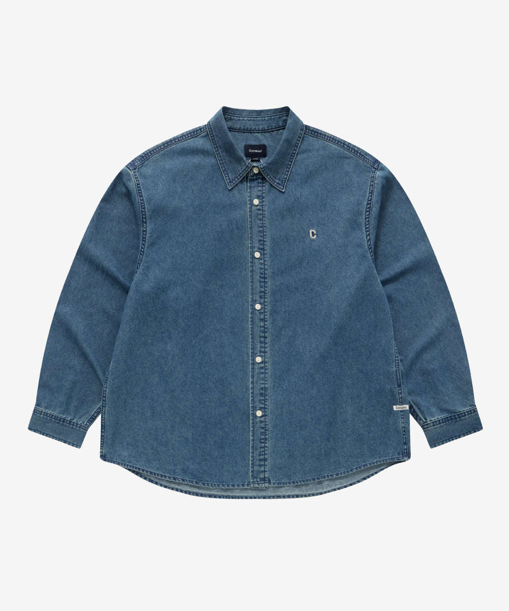Covernat C Logo Denim Shirt Blue