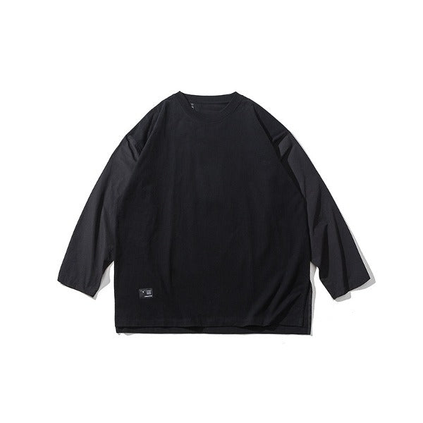 Gababa Unisex Oversized Long-Sleeve T-shirt with Patch Design G77639 (Plus Size M~XL)