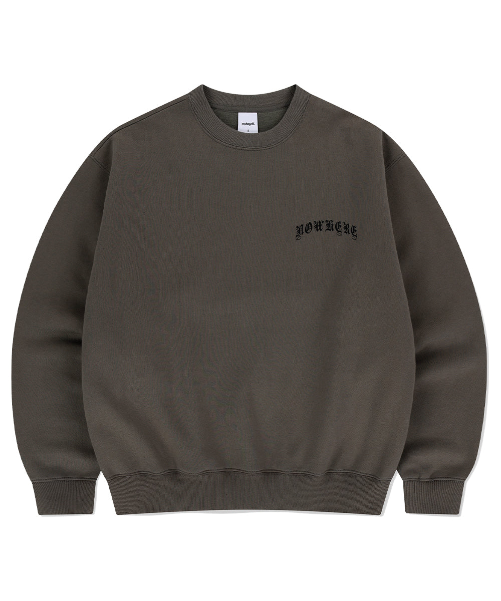 MAHAGRID NOWHERE SWEATSHIRT [BROWN] BACK
