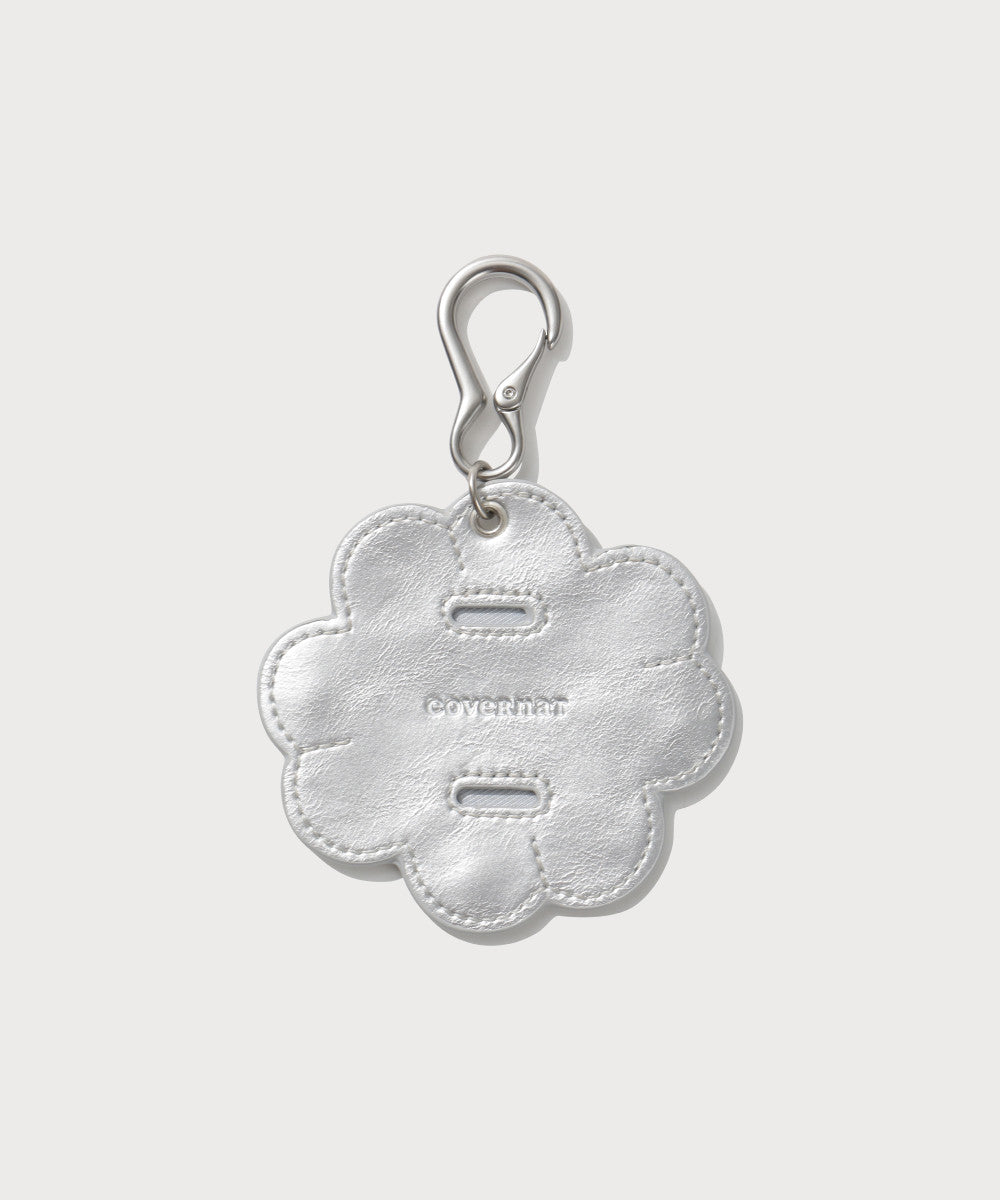 Covernat [Worn by Yunji Choi] Women's Clover Heart Sunglasses Holder Keyring Silver