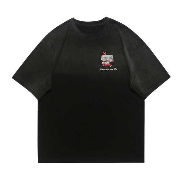 Gababa Mini Embroidery Round Neck Short Sleeve T-Shirt G76854