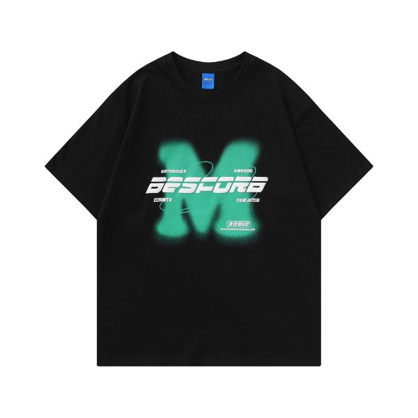 Gababa Unisex Mystery M Lettering Short-Sleeve T-Shirt G77003
