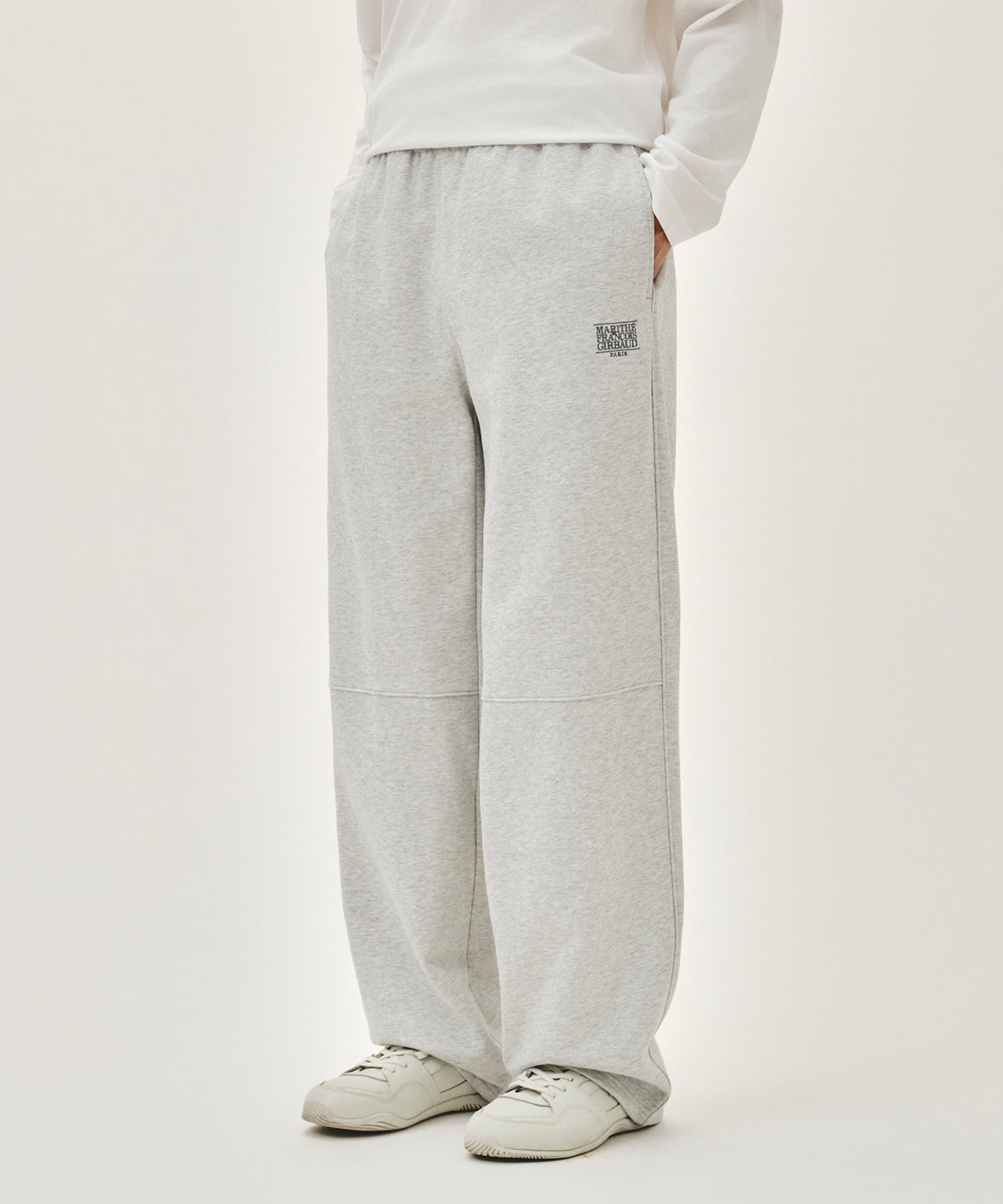 MARITHE CLASS LOGO SWEAT PANTS light heather gray