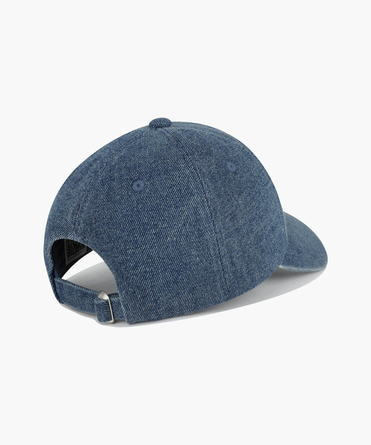 MARITHE DENIM WASHING SMALL CLASSIC LOGO COVERED CAP blue