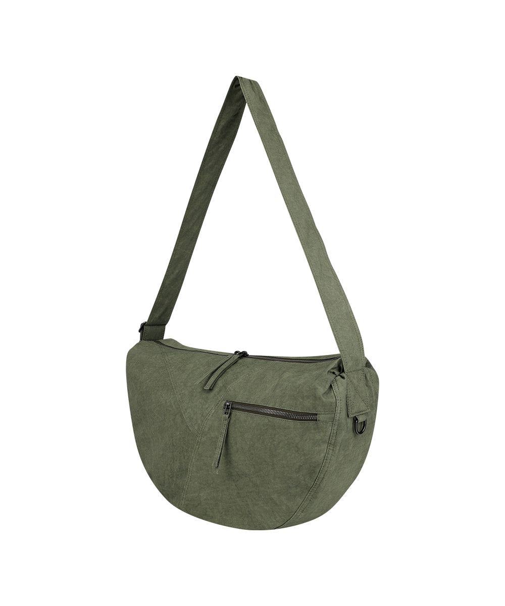 MAHAGRID OVERDYED CROSS BAG [KHAKI]