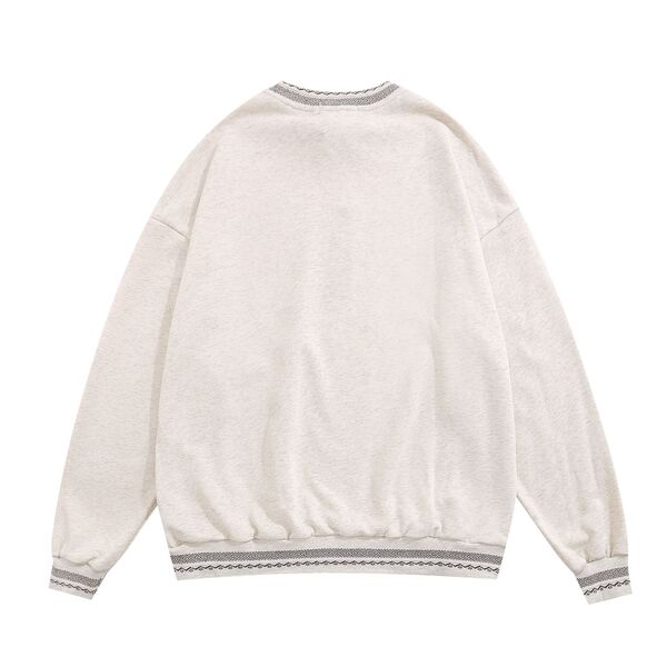 Gababa Unisex Unique Oversized Sweatshirt with Banding Accents G77564 (Plus Size M~XL)