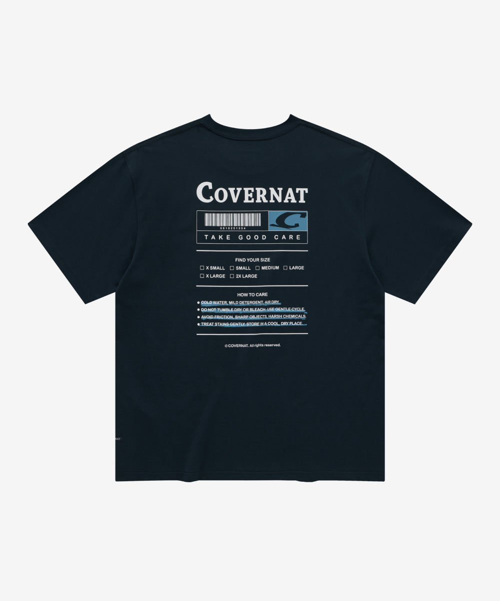 Covernat Supima Label Graphic T-shirt Dark Navy