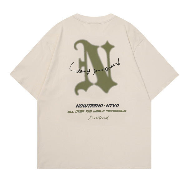 Gababa Unisex Greek N Logo Design Short Sleeve T-Shirt G77012