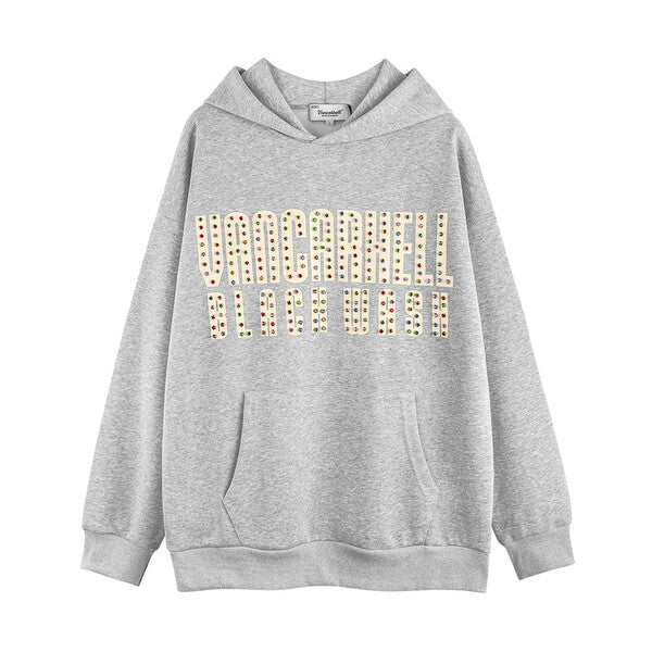 Gababa Unisex Oversized Hoodie with Colorful Cubic Point G77921