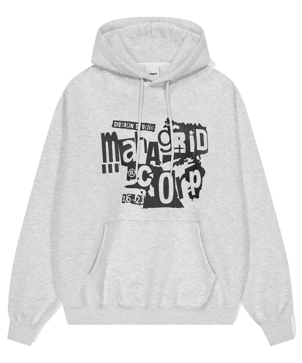 MAHAGRID GRUNGE HOODIE [LIGHT GREY]