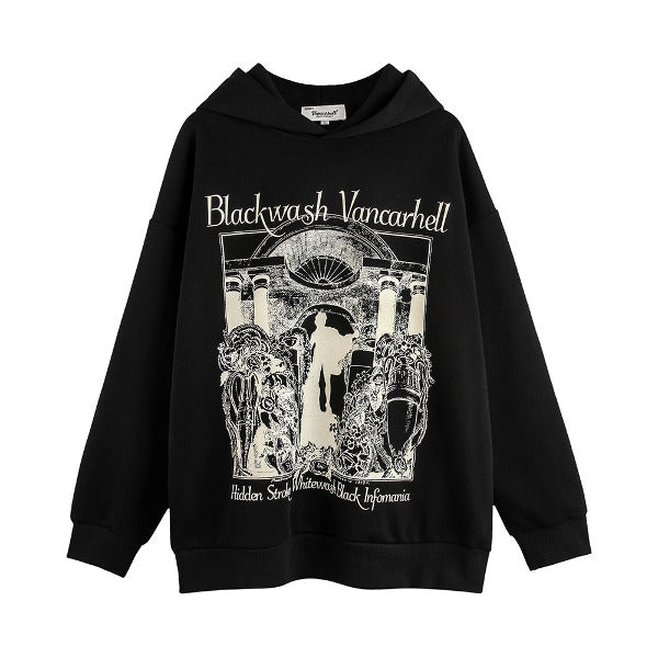 Gababa Unisex Oversized Hoodie with Mural Graphic G77735 (Plus Size M~2XL)