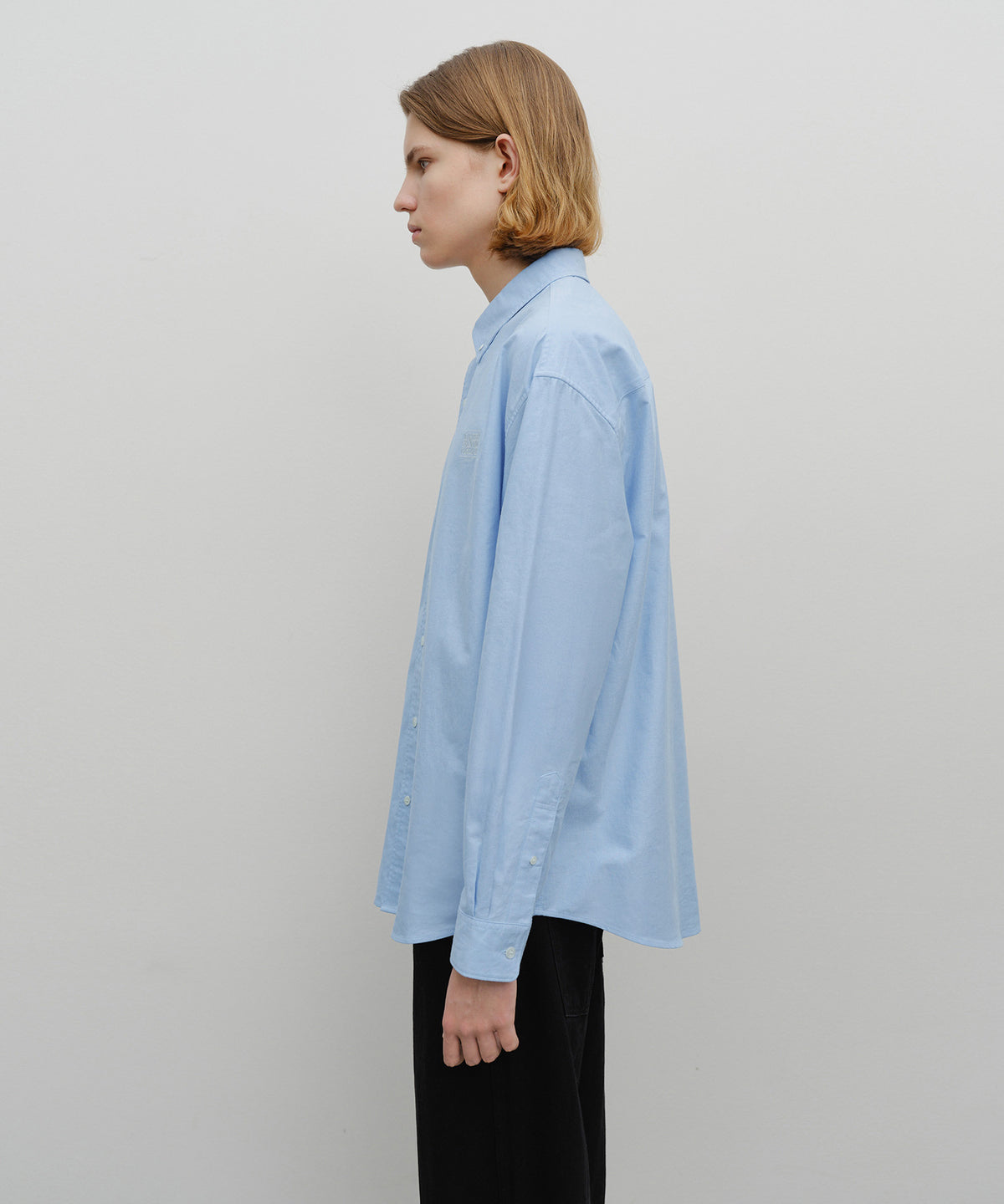 MARITHE OVERSIZED OXFORD SHIRT sky blue