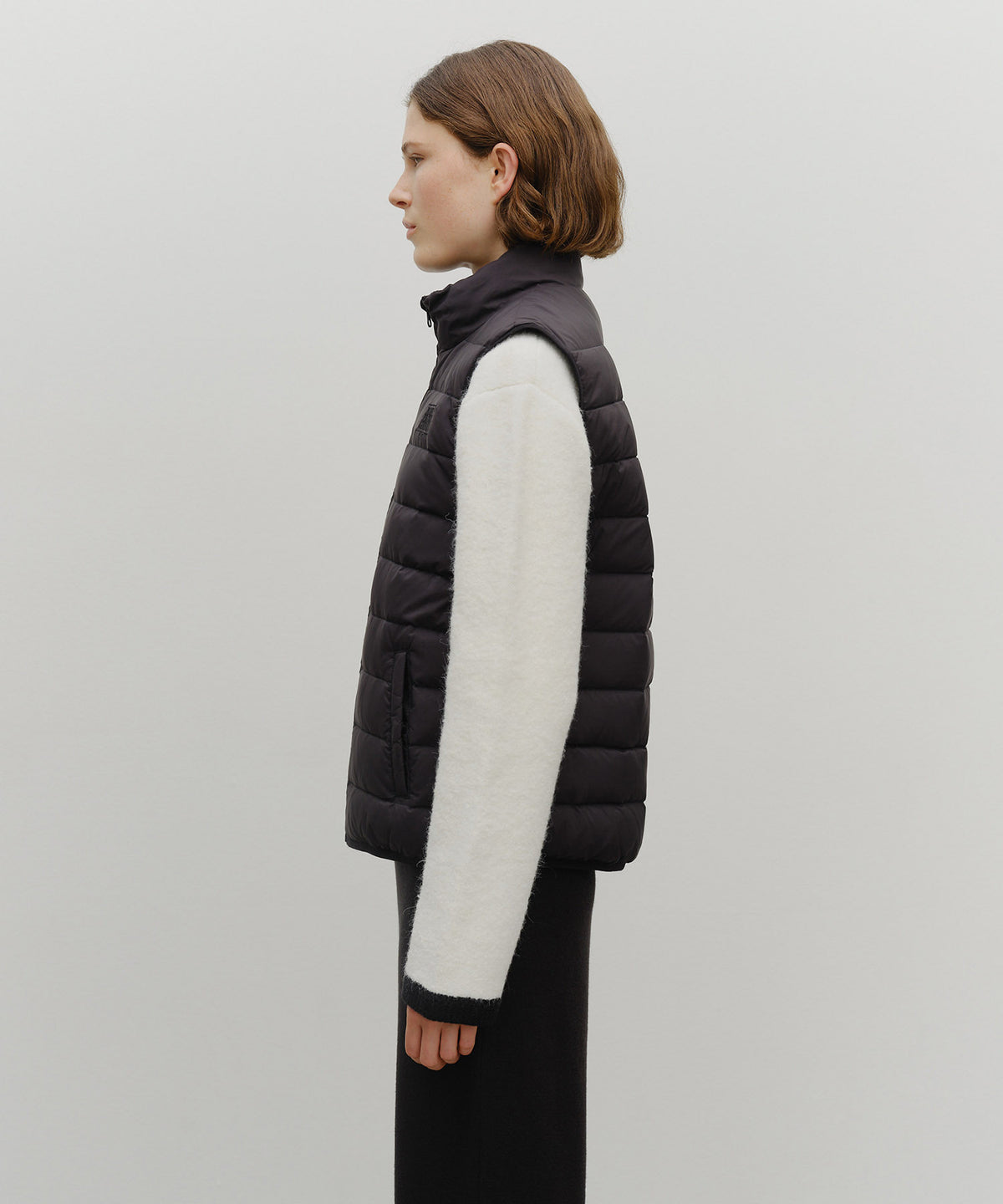 MARITHE CLASSIC LOGO LIGHT DOWN VEST black