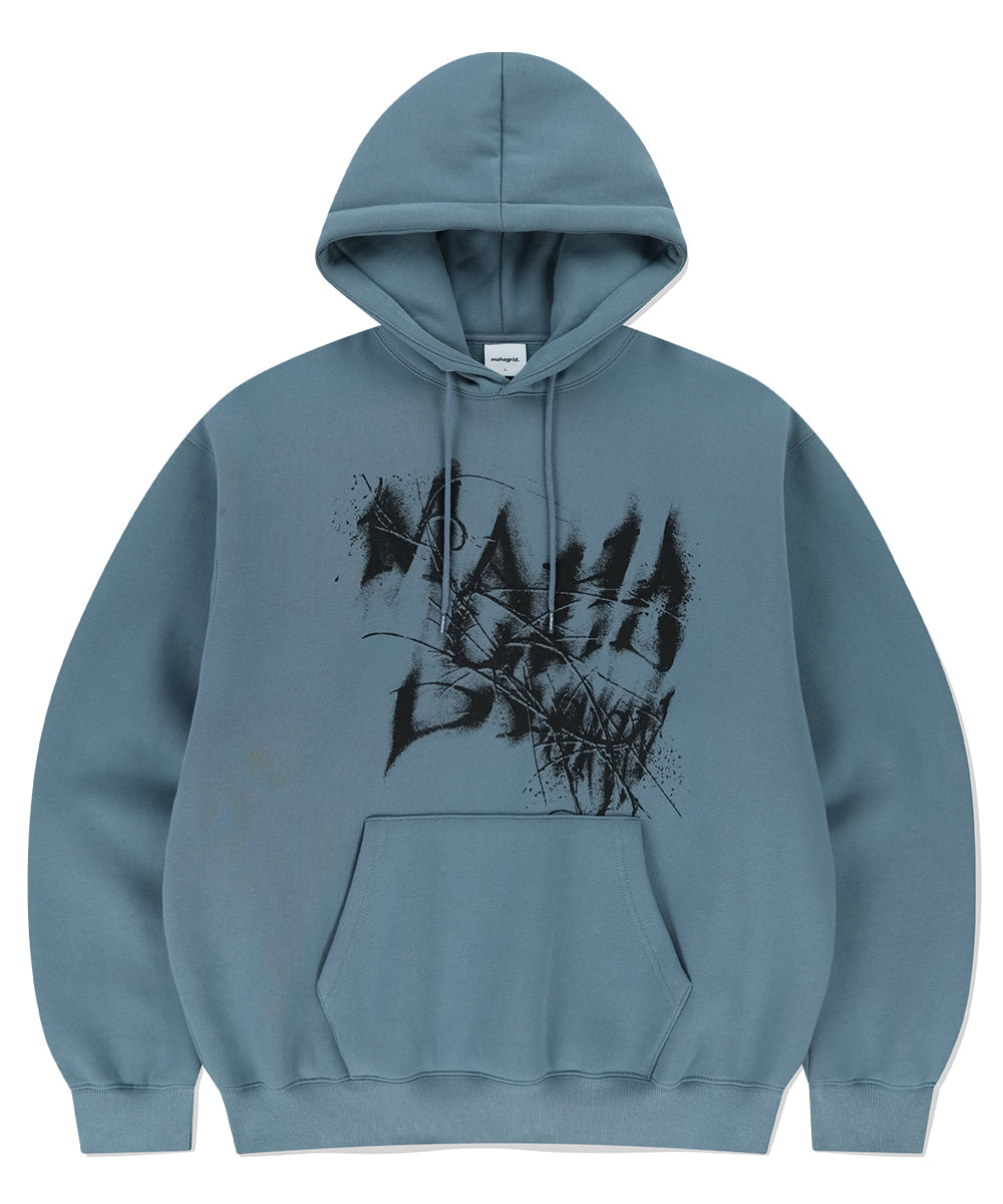MAHAGRID INK DISTORTION HOODIE [BLUE]