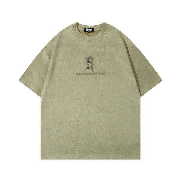 Gababa Unisex Simple R Lettering Short Sleeve T-shirt G77165
