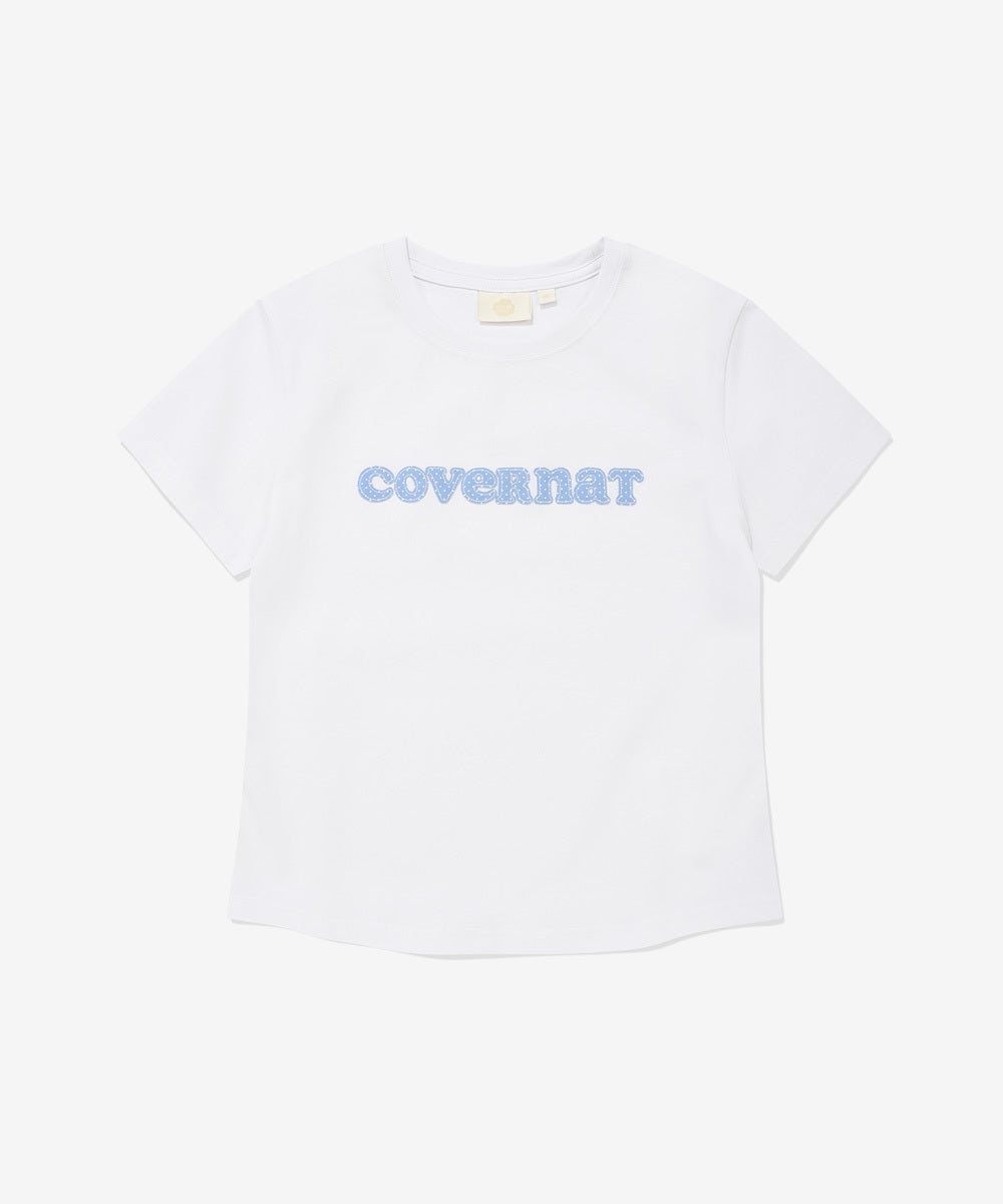 Covernat Women's Cooper Logo Slim Fit T-shirt White