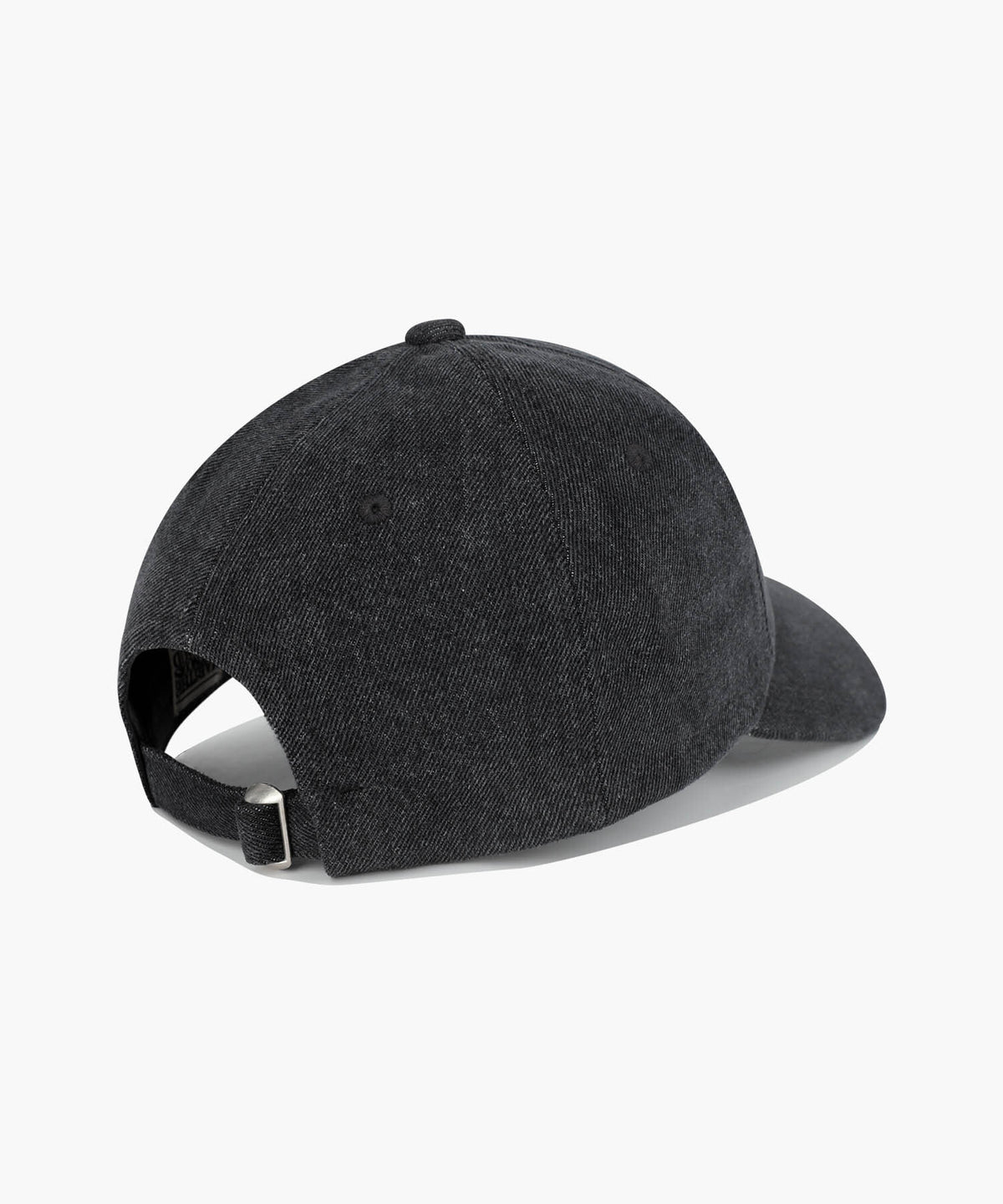 MARITHE DENIM WASHING SMALL CLASSIC LOGO COVERED CAP washed black