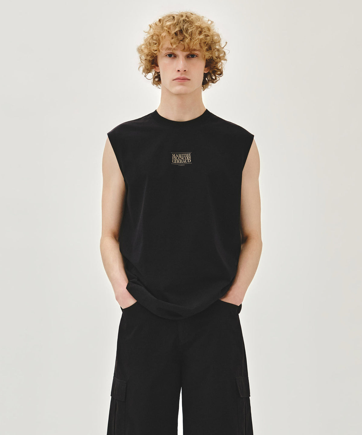 MARITHE SORONA COOL SMALL CLASSIC LOGO SLEEVELESS black
