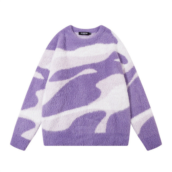 Gababa [Best Seller] Unique Pattern Soft Material Unisex Long Sleeve Knit G78163 (Plus Size S~2XL)