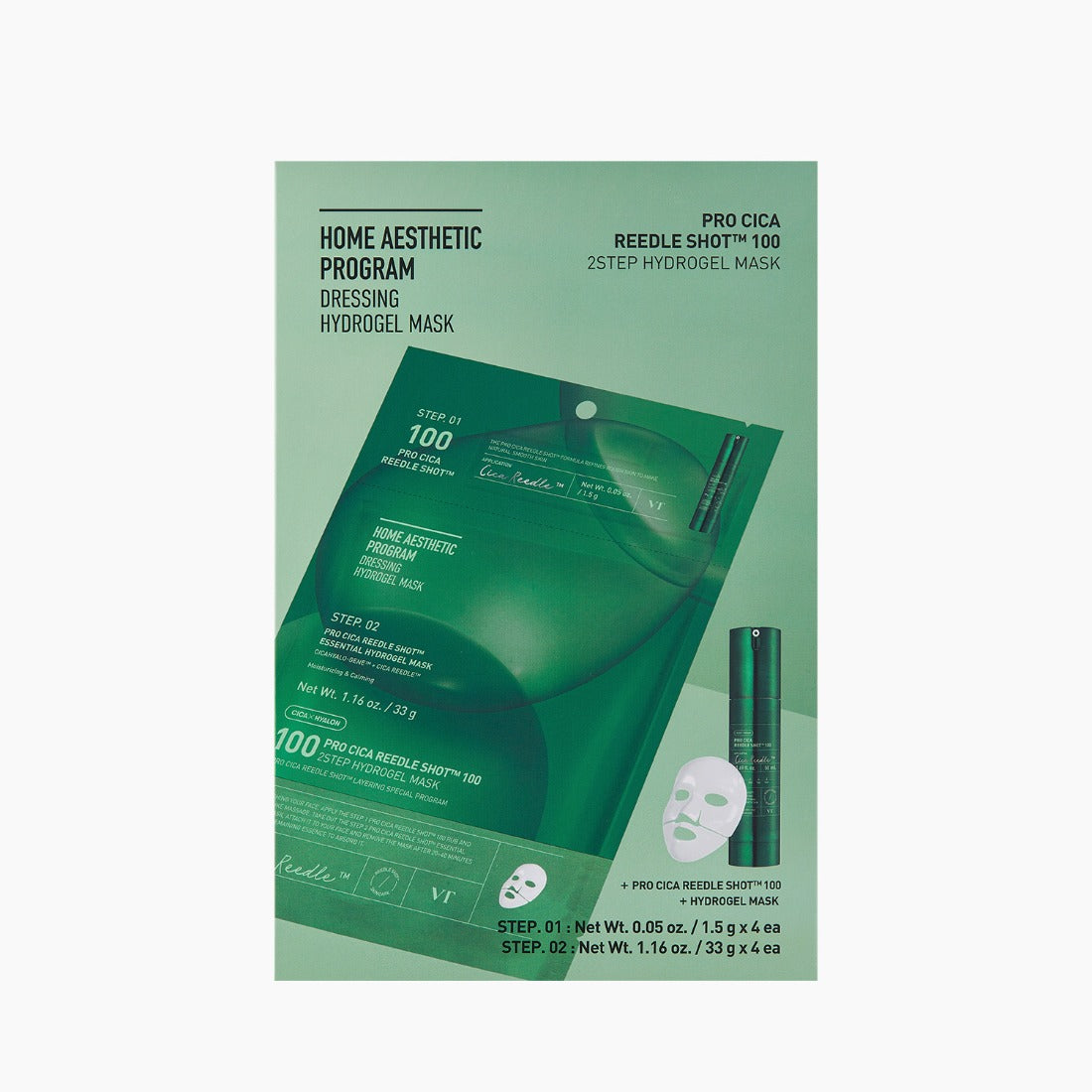 VT Cosmetics Pro Cica Reed Shot 100 2-Step Hydrogel Mask (4ct)