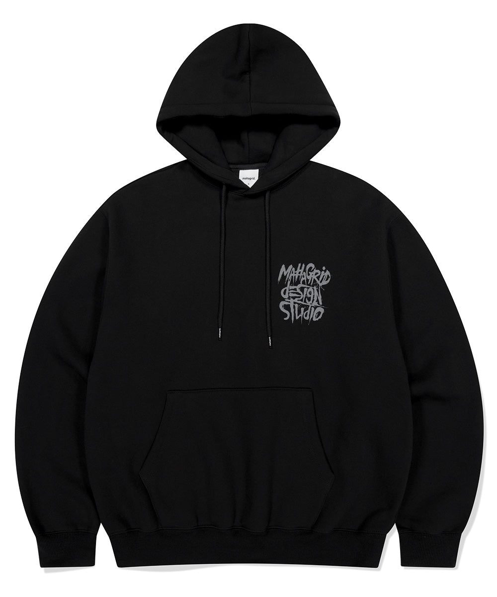 MAHAGRID SLASH LOGO HOODIE [BLACK]