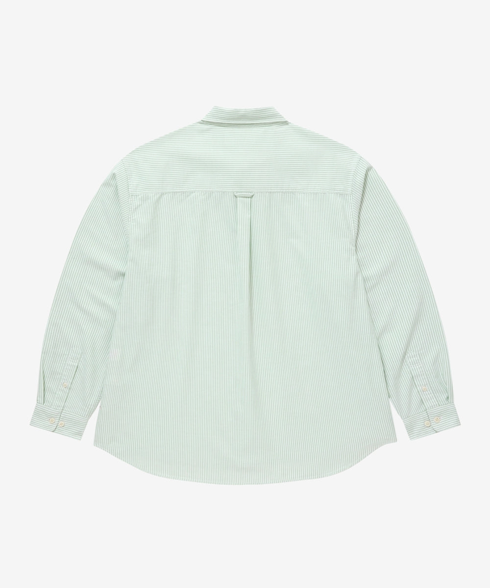 Covernat Coolmax® C Logo Oxford Stripe Shirt Green