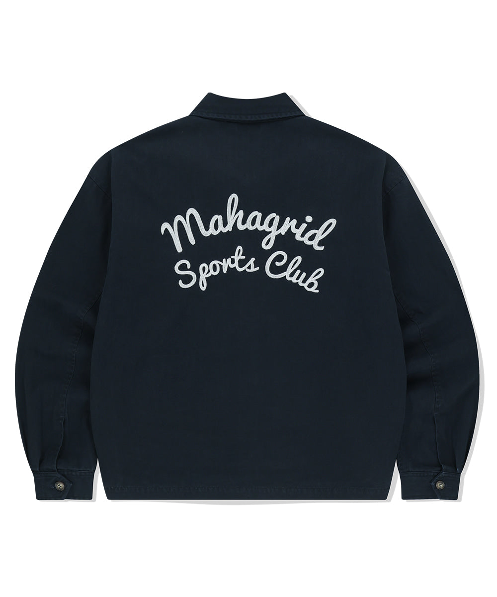 MAHAGRID WASHED DRIZZLER BLOUSON JACKET [NAVY]