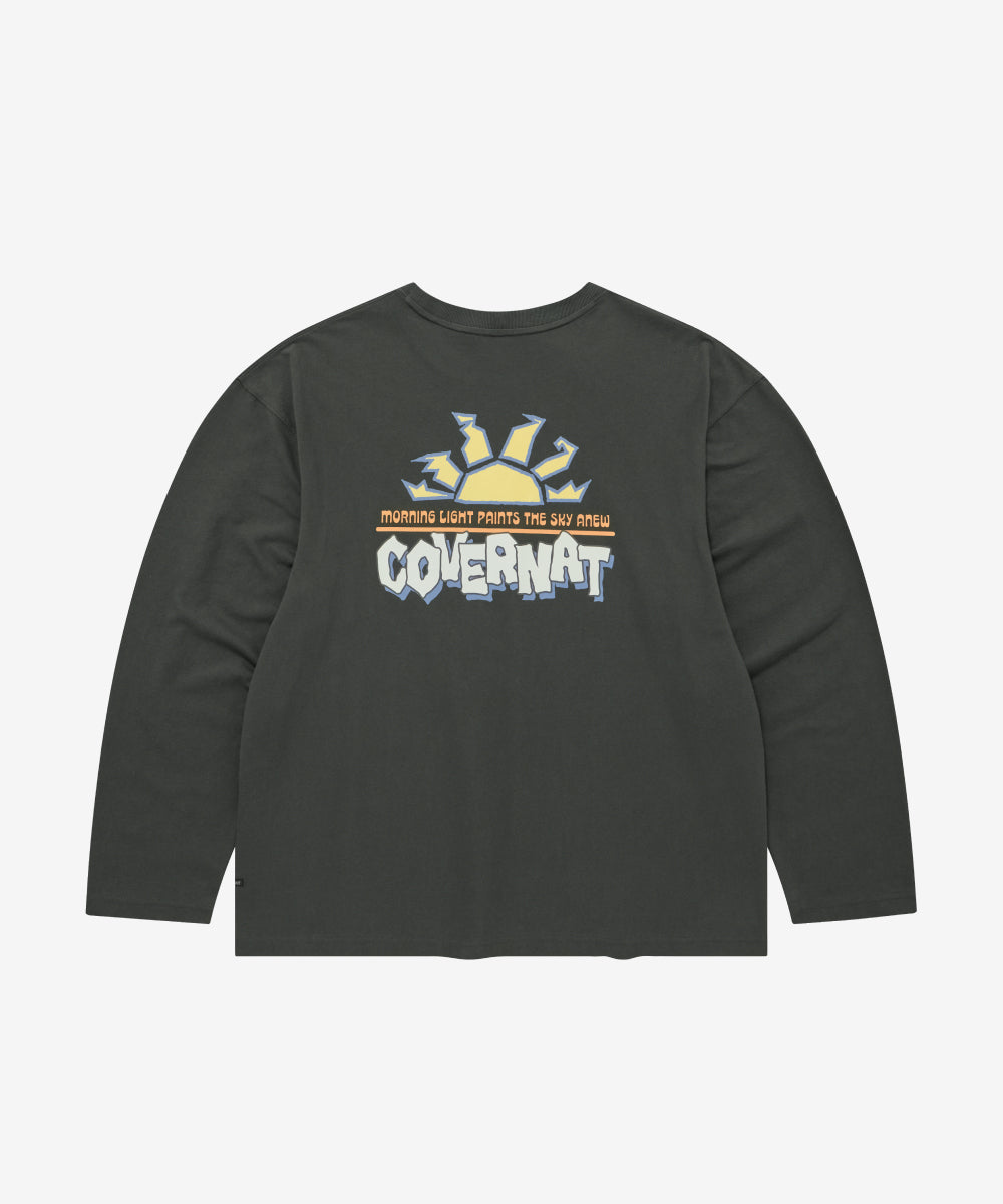 Covernat Rising Sun Graphic Long Sleeve Charcoal