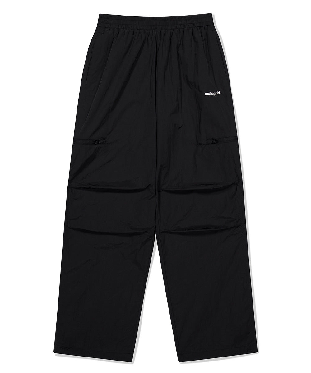MAHAGRID BASIC LOGO NYLON PANT [BLACK]