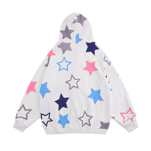 Gababa Unisex Countless Starlight Oversized Hoodie Zip-up G77303 (Plus Size M~XL)
