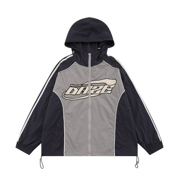 Gababa [Best Seller] Oversized Hooded Windbreaker Jacket for Unisex G77583 (Plus size M~XL)