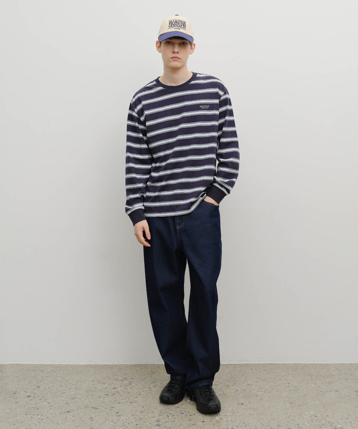 MARITHE M WIDE BAGGY DENIM blue