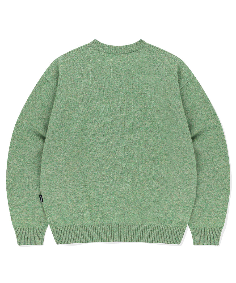 MAHAGRID BASIC LOGO KNIT SWEATER [GREEN]