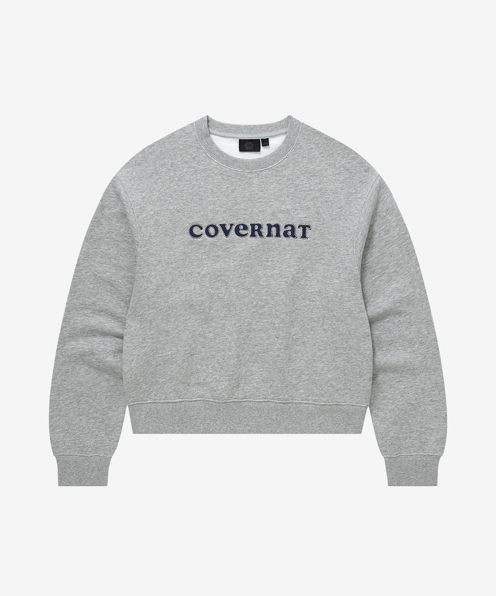 Covernat [Worn by Yunji Choi] Women's Cooper Logo Sweatshirt Heather Gray