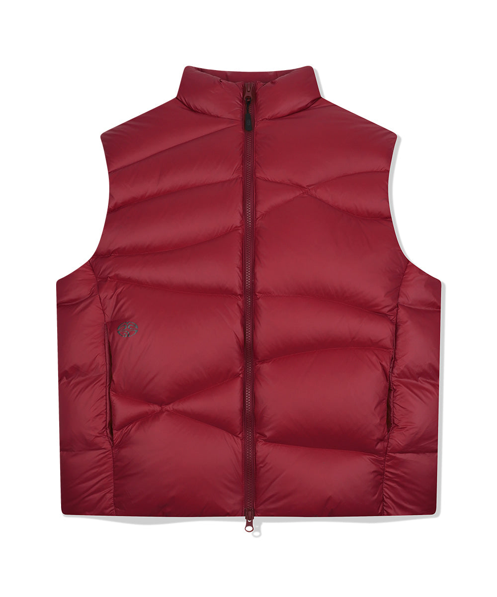 MAHAGRID WAVY DOWN VEST[RED]