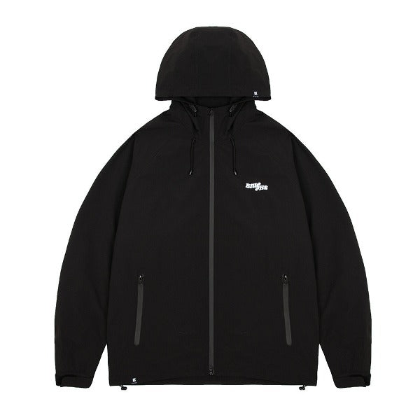 Gababa Unisex Overfit Hood Windbreaker Jacket with Text on Back G77803 (Plus size M~2XL)