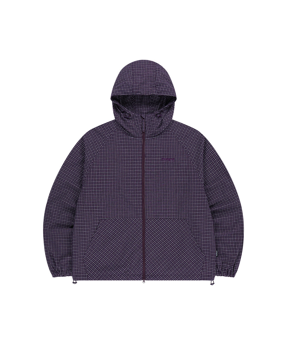 MAHAGRID CHECK WINDBREAKER [PURPLE]